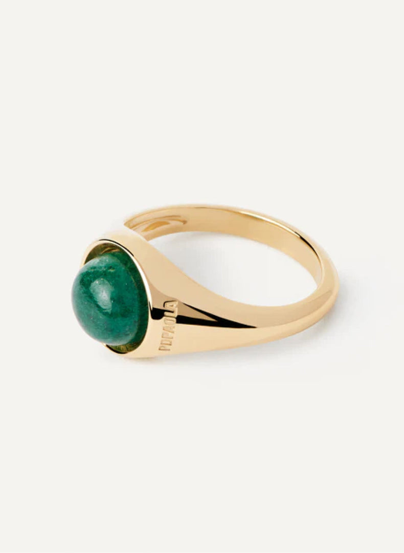 XGreen Aventurine Moon Ring