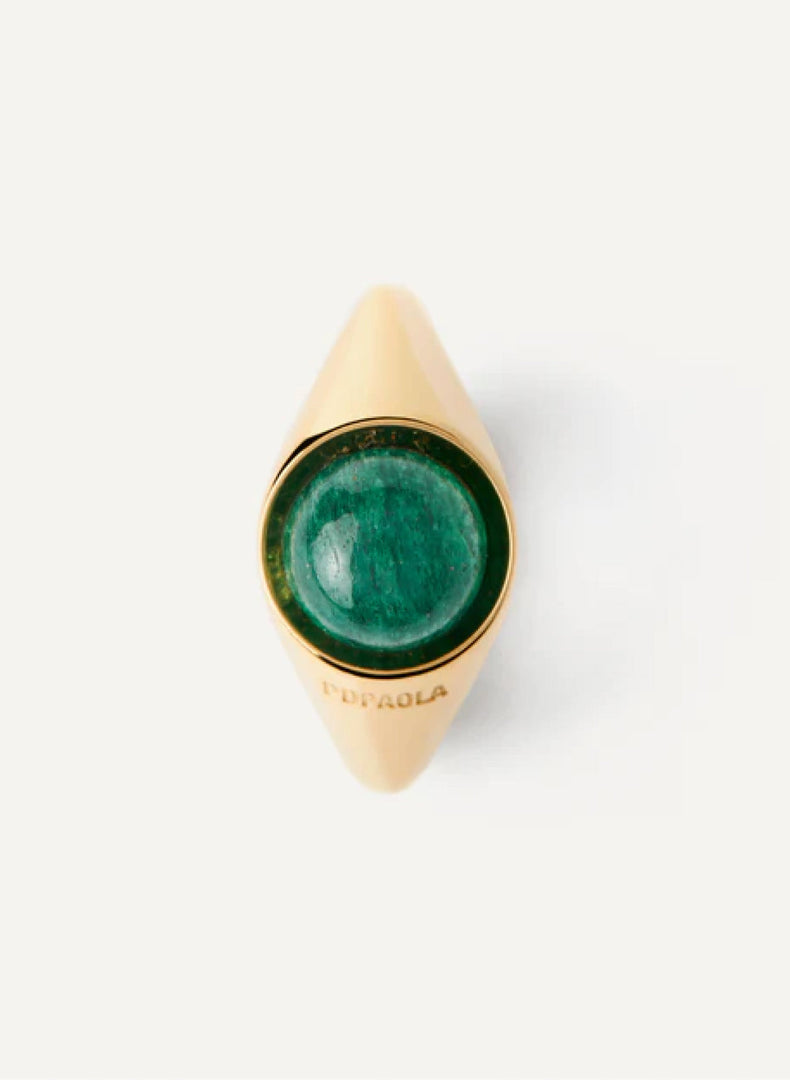 XGreen Aventurine Moon Ring